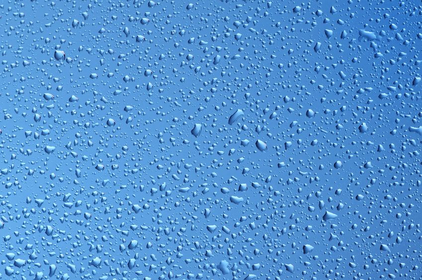 7498778 - blue water bubbles on the window for background