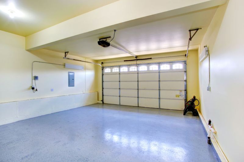 31001066 - empty garage interior in new house