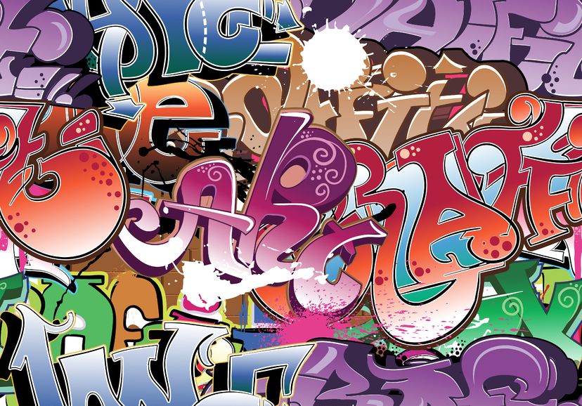 11485962 - graffiti urban background seamless