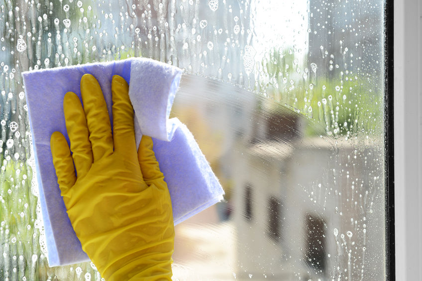 34823383 - cleaning windows with special rag